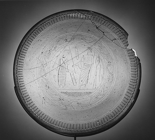 :Glass Dish with an Engraving of the Raising of Lazarus 4th–-16x12"(A3) Poster