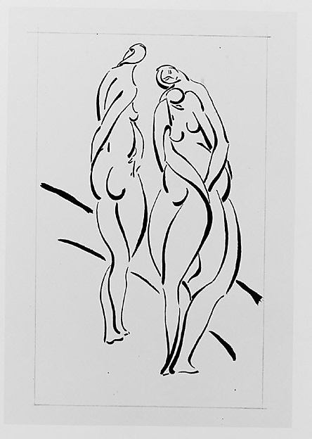 John Bernard Flannagan - Three Nudes 1920, Poster Print Wall Art