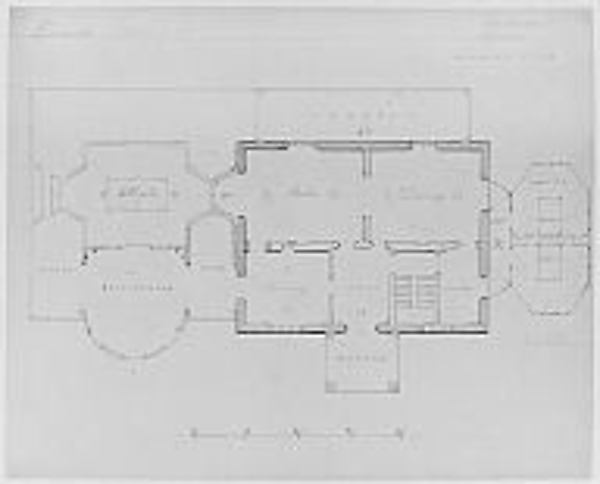 Designs for House of L. M. Davenport  New Rochelle  in the Tus,  Poster Print Wall Art