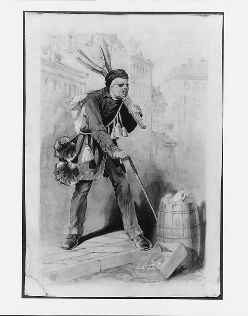 Blind Broomseller   c1860,  Poster Print Wall Art