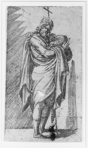 St. John the Baptist 16th cent-Battista Angolo del Moro, Poster Print