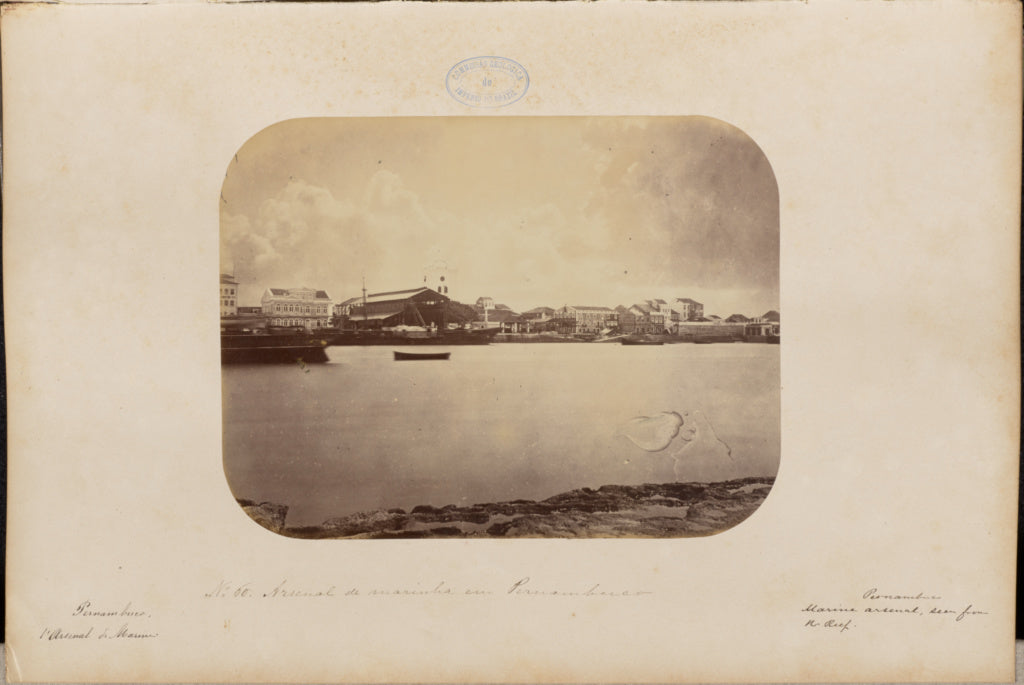 Marc Ferrez:Arsenal de marinha em Pernambuco, Poster Print Wall Art