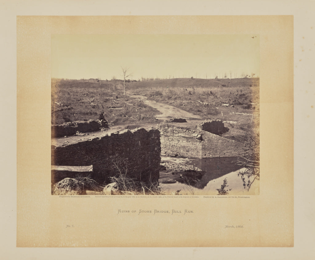 Barnard & Gibson:Ruins of Stone Bridge, Bull Run, Poster Print Wall Art