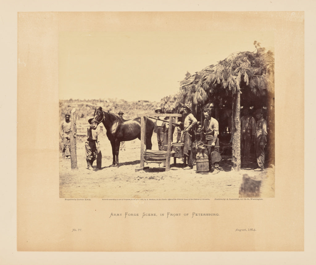 David Knox:Army Forge Scene, in Front of Petersburg, Poster Print Wall Art