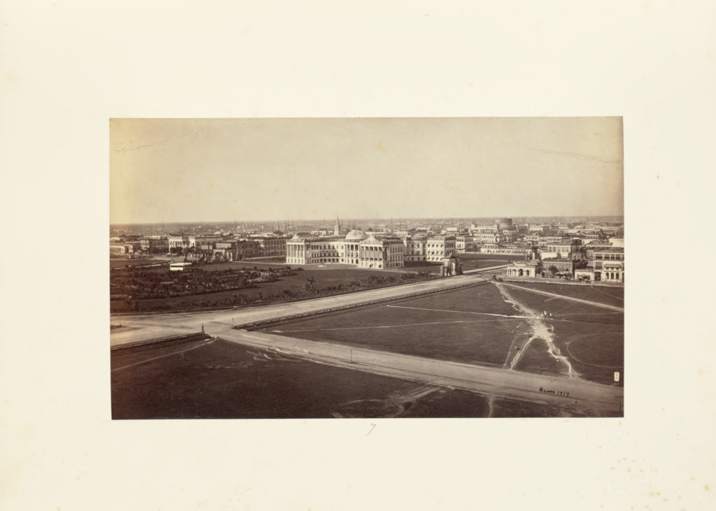 Samuel Bourne:Panoramic View of Calcutta, from the Ochterlon, Poster Print Wall Art