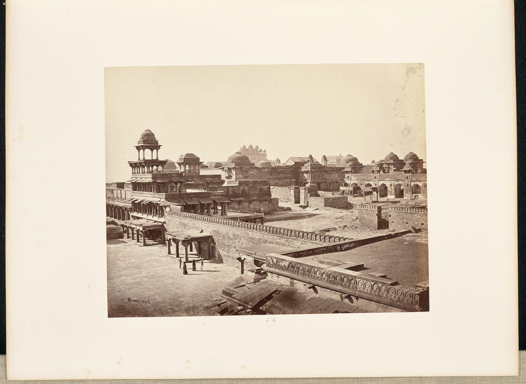 Samuel Bourne:Futtypore Sikri; View of the Ruins from the To, Poster Print Wall Art