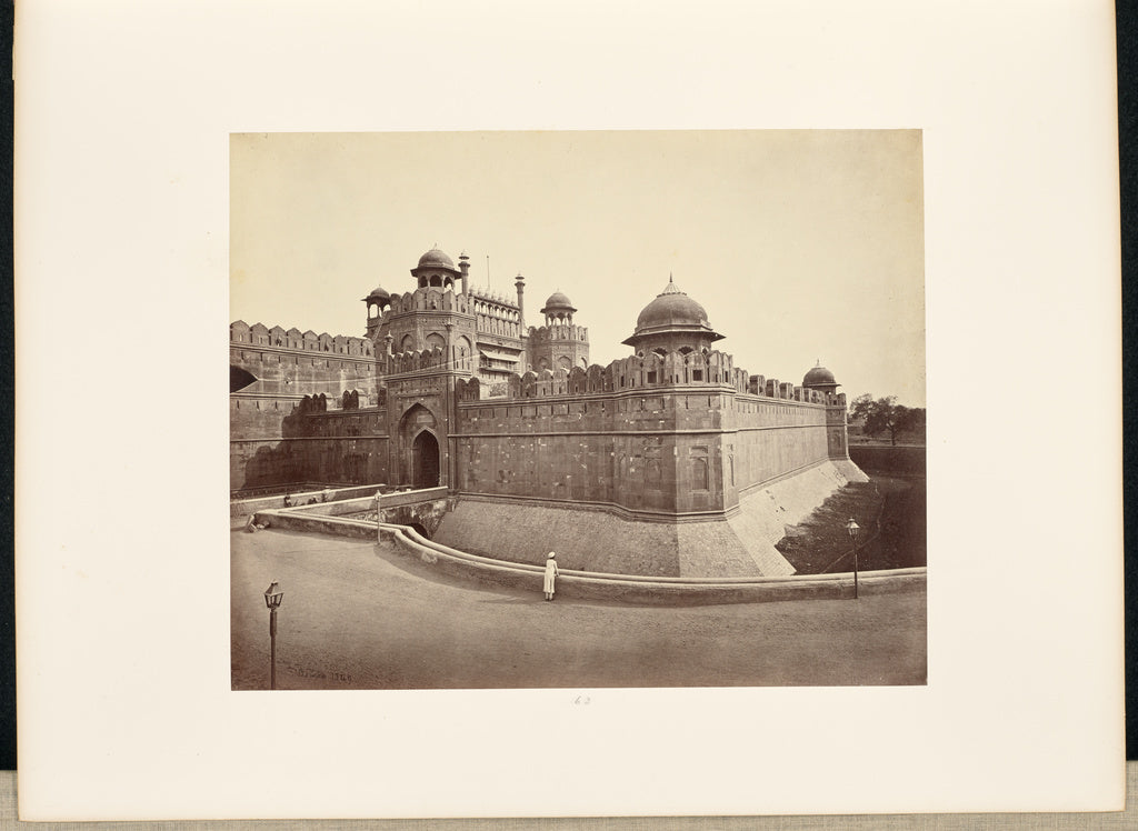 Samuel Bourne:Delhi; The Palace, Lahore Gate, Poster Print Wall Art