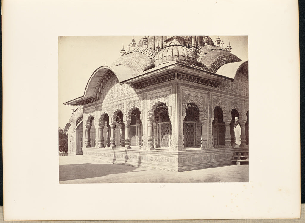 Samuel Bourne:Goverdhun; Upper Portion of the Palace, Showin, Poster Print Wall Art