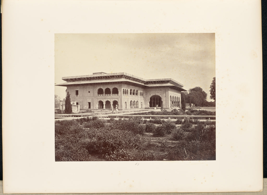 Samuel Bourne:Deig; The Gopal Bhowun (Palace) from the Garde, Poster Print Wall Art