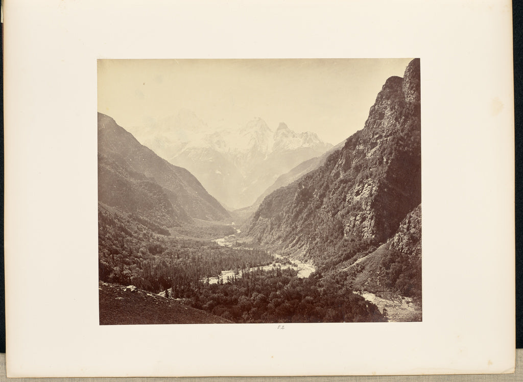 Samuel Bourne:Wooded Valley from Fulaldaru, with the Srikant, Poster Print Wall Art