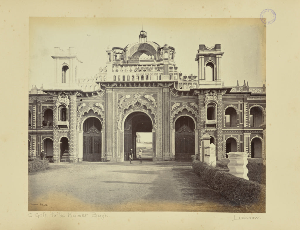 Samuel Bourne:Lucknow; East Gate of the Kaiser Bagh, from th, Poster Print Wall Art