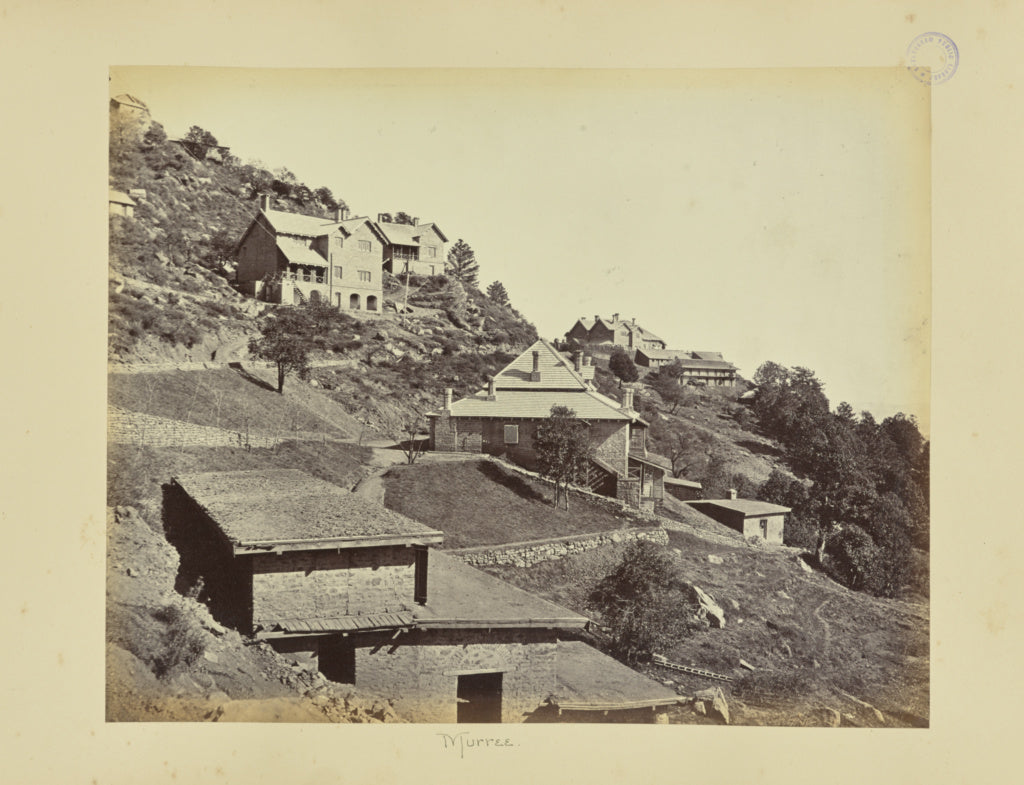 Samuel Bourne:Murree; Houses on the Kashmir Road, Poster Print Wall Art