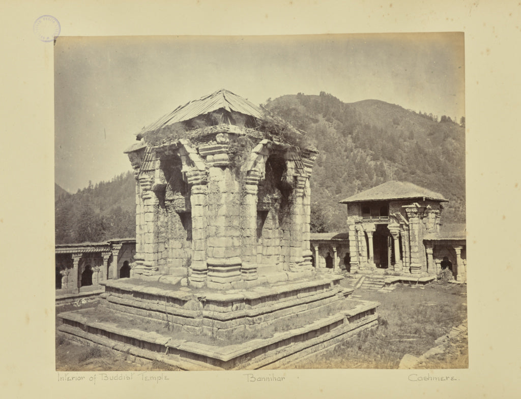 William H. Baker:Interior of Buddist [sic] Temple. Bannihar., Poster Print Wall Art