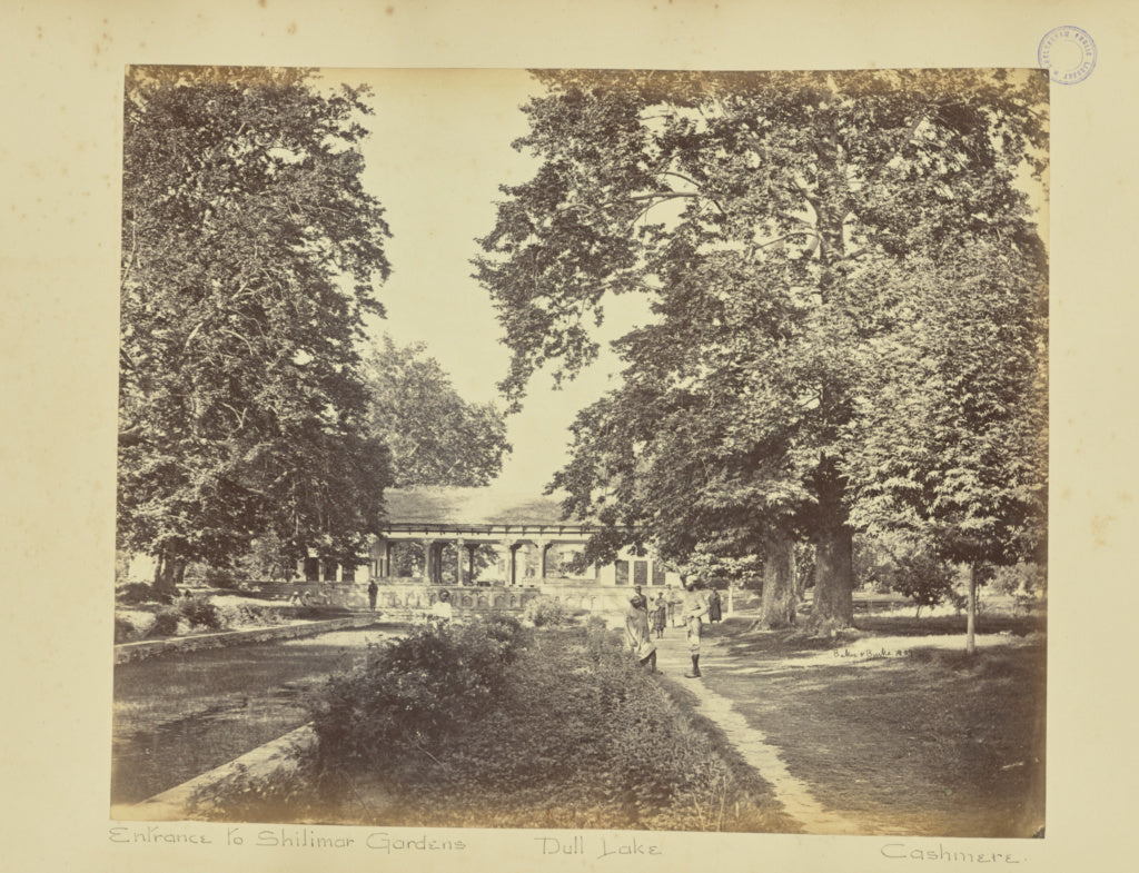 Baker & Burke:Entrance to Shilimar Gardens. Dull Lake. Cashm, Poster Print Wall Art
