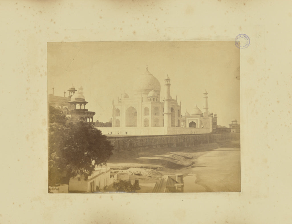 Unknown maker:[Taj Mahal, from the Yamuna River], Poster Print Wall Art