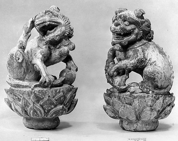 Lion Statuette,  Poster Print Wall Art