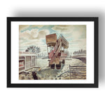 29 Bus Gt Bardfield Repair Yard by Eric Ravilious, 17x13" Frame