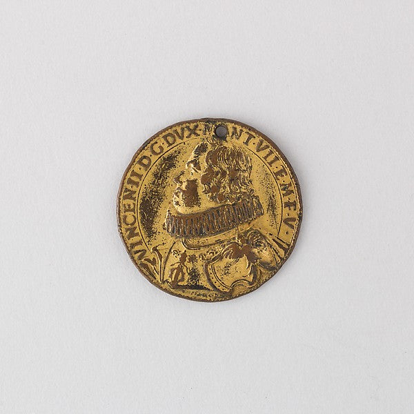 Medal of Vicenzo II Gonzaga  7th Duke of Mantua c1625-Gasparo,  Poster Print