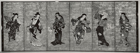 ,Dancers late 17th–early 18th cent,Japan ukiyo-e Period Image,16x12"(A3) Poster