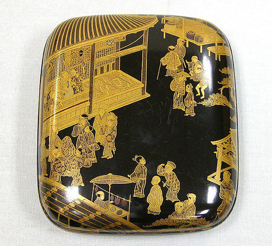 ,Incense Box with Ky?gen Theater Scene at Mibu Temple,16x12"(A3) Poster