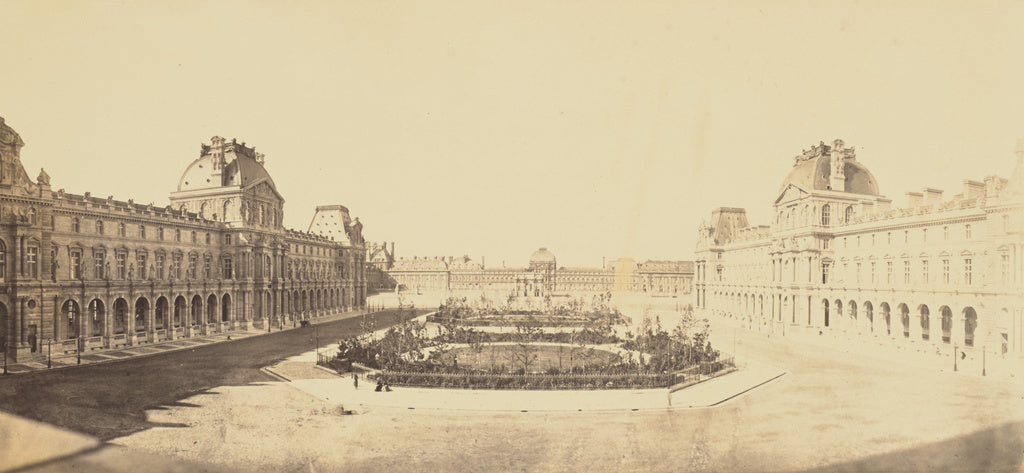 edouard Baldus:[The Cour Napoléon Looking Towards the Tuile, Poster Print Wall Art