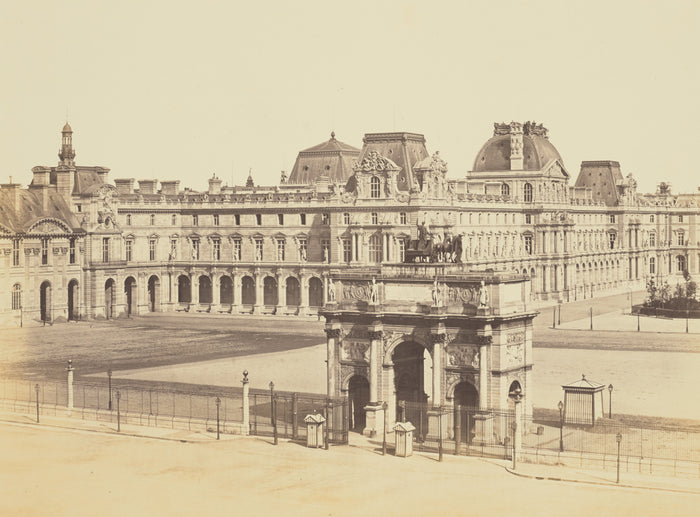 edouard Baldus:[The Arc de Triomphe du Carrousel and the Cou,16x12