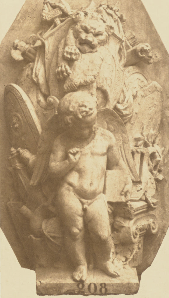 edouard Baldus:["Enfant et attributs", Sculpture by Georges ,16x12"(A3)Poster