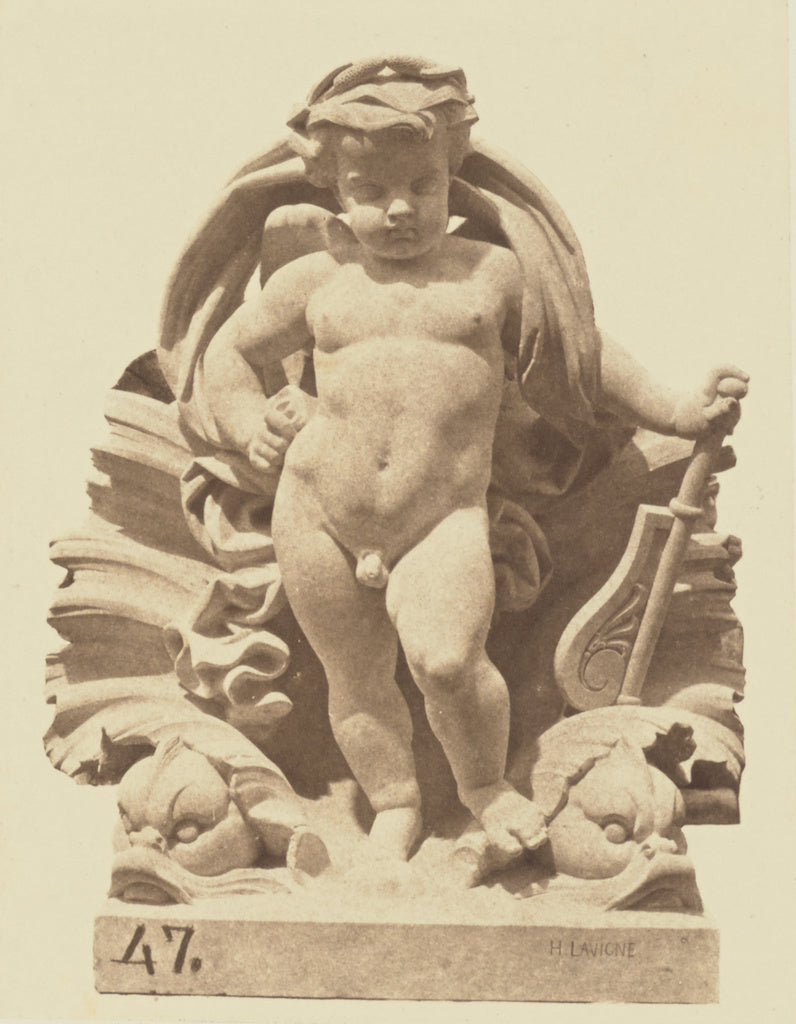 edouard Baldus:["L'Eau", Sculpture by Hubert Lavigne, Decora,16x12"(A3)Poster