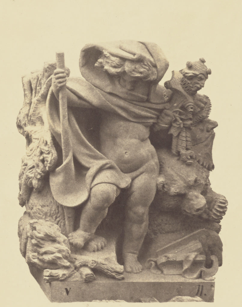 edouard Baldus:["L'Hiver", Sculpture by Georges Clère, Deco, Poster Print Wall Art