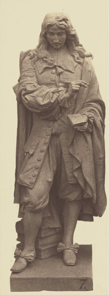 edouard Baldus:["La Rochefoucauld", Statue by Noël Jules Gi, Poster Print Wall Art