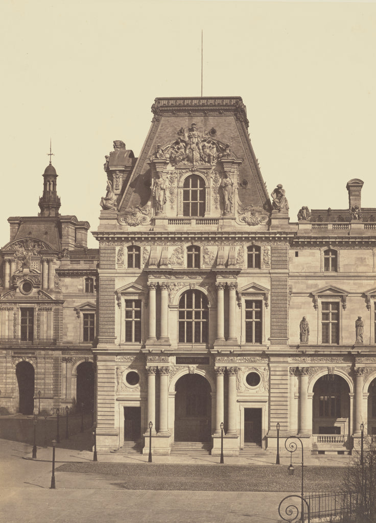 edouard Baldus:[General View of the Pavillon Turgot, Louvre,, Poster Print Wall Art