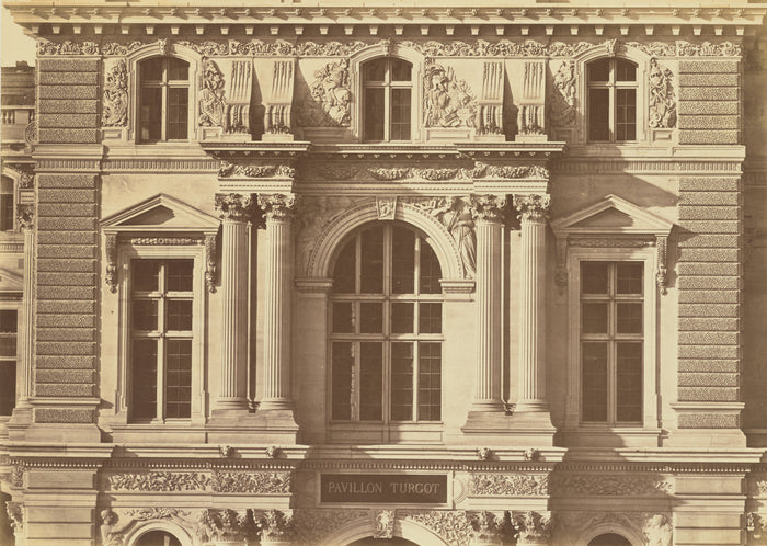 edouard Baldus:[The First and Second Floors of the Pavillon ,16x12