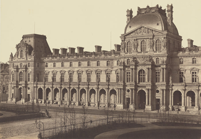 edouard Baldus:[The Pavillon Turgot, Louvre, Paris],16x12