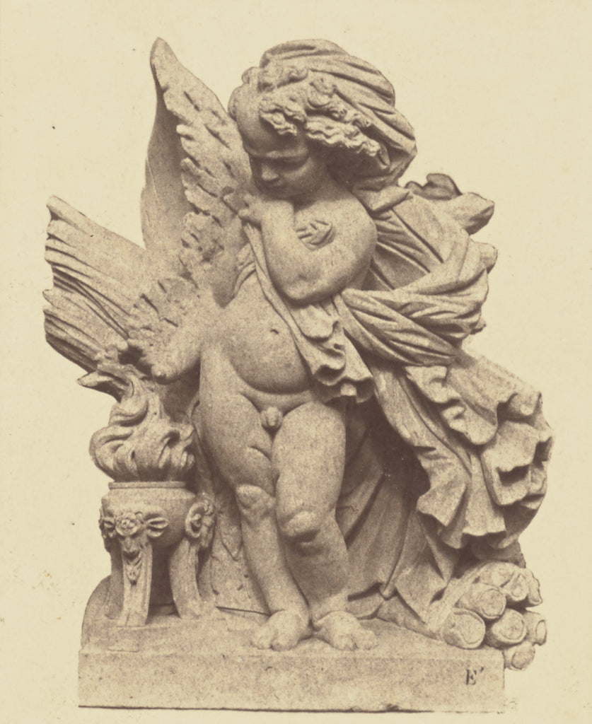 edouard Baldus:["L'Hiver", Sculpture by Isidore Romain Boite, Poster Print Wall Art