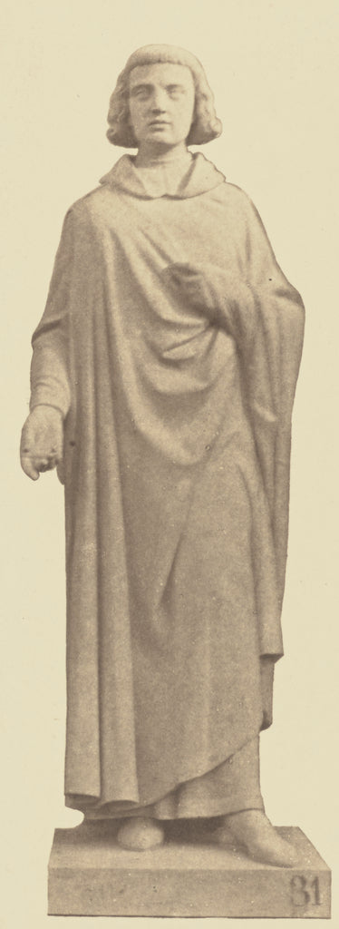 edouard Baldus:["Abélard", Statue by Jules Cavelier, Decora, Poster Print Wall Art