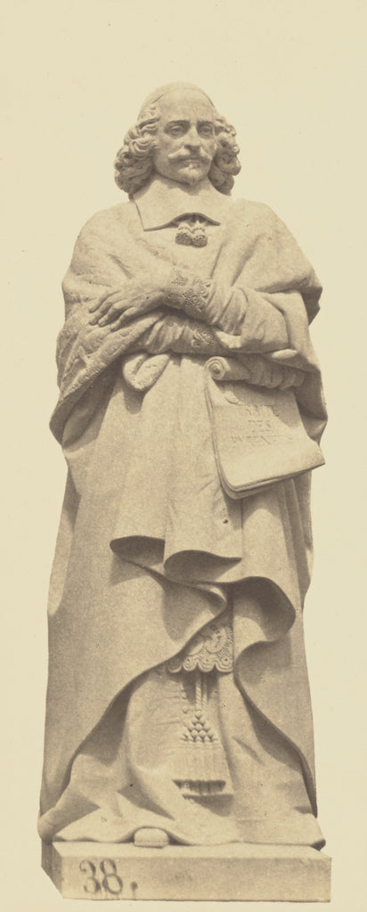 edouard Baldus:["Mazarin", Statue by Pierre Hébert, Decorat, Poster Print Wall Art