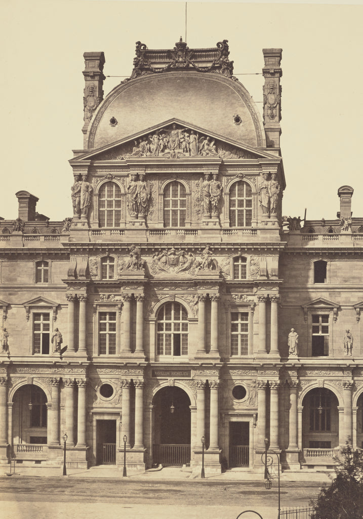 edouard Baldus:[The Pavillon Richelieu, Louvre, Paris], Poster Print Wall Art