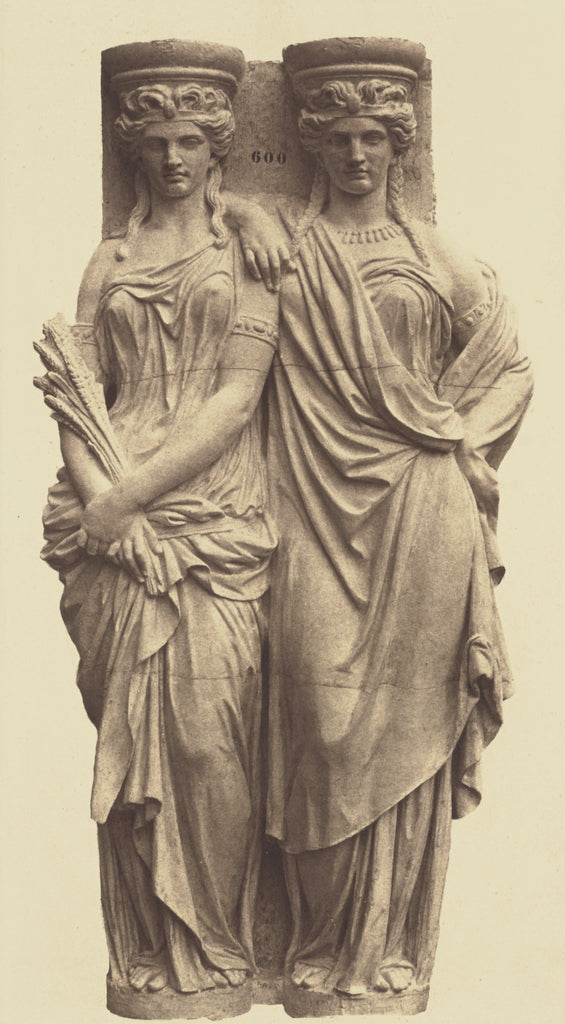 edouard Baldus:[Caryatids by Astyanax Bosio, Decoration of t, Poster Print Wall Art