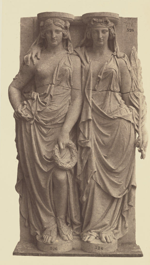 edouard Baldus:[Caryatids by Joseph Pollet, Decoration of th, Poster Print Wall Art