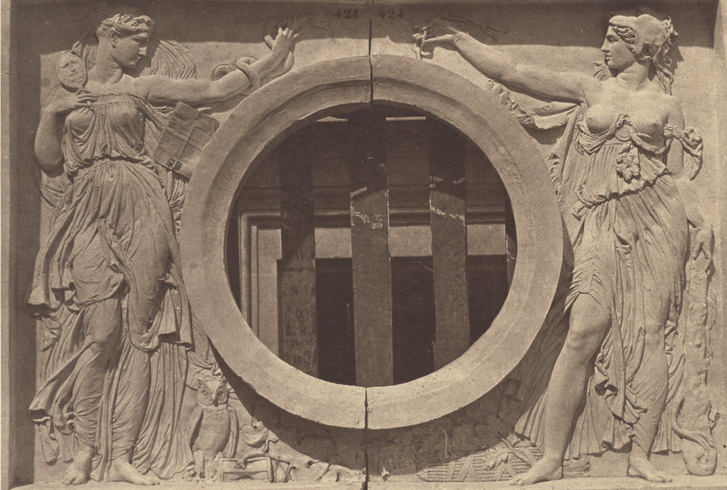 edouard Baldus:["La Prudence et la Force", Sculpture by Jose, Poster Print Wall Art