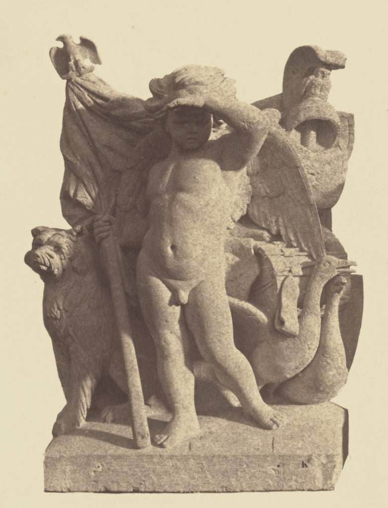 edouard Baldus:["La Vigilance", Sculpture by Aimé Millet, D, Poster Print Wall Art