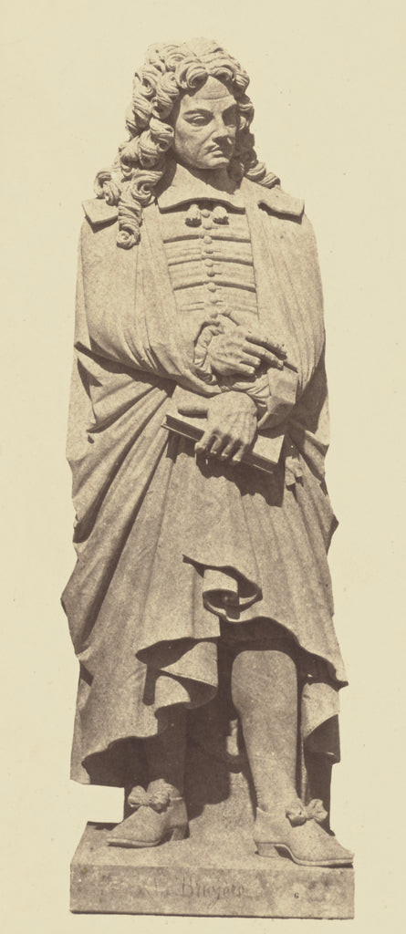 edouard Baldus:["La Bruyère", Statue by Joseph Stanislas Le,16x12"(A3)Poster