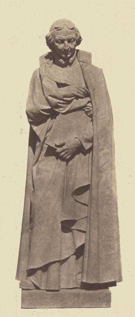 edouard Baldus:["Bourdaloue", Statue by Louis Desprez, Decor, Poster Print Wall Art