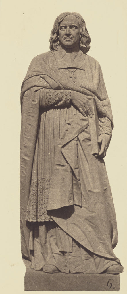 edouard Baldus:["Bossuet", Statue by Louis Desprez, Decorati, Poster Print Wall Art