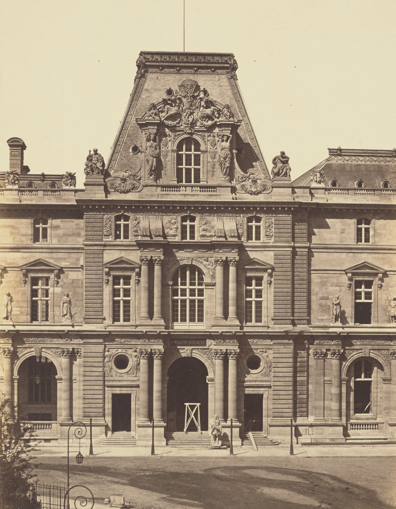 edouard Baldus:[The Pavillon Colbert, Louvre, Paris], Poster Print Wall Art