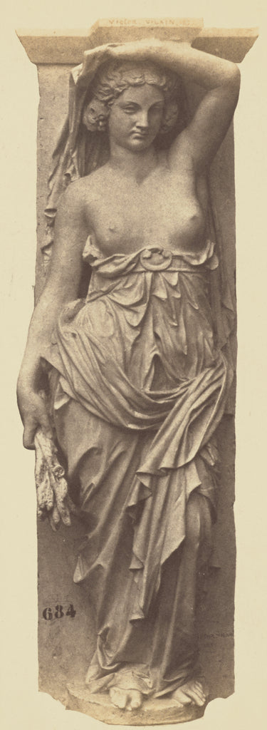 edouard Baldus:[Caryatid by Victor Vilain, Decoration of the, Poster Print Wall Art