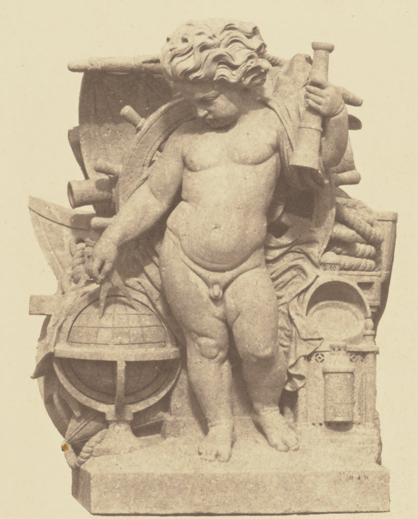edouard Baldus:["Les Découvertes maritimes", Sculpture by L, Poster Print Wall Art