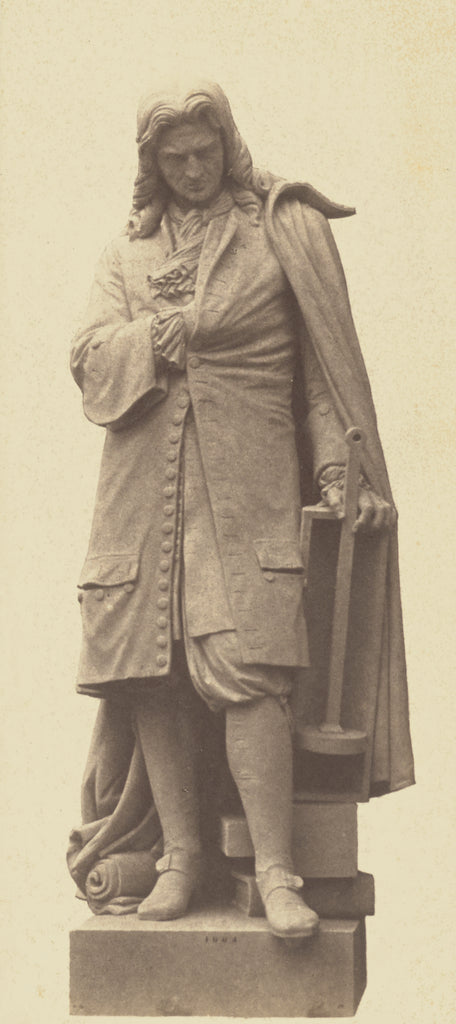 edouard Baldus:["Papin", Statue by Jean-François Soitoux, D, Poster Print Wall Art