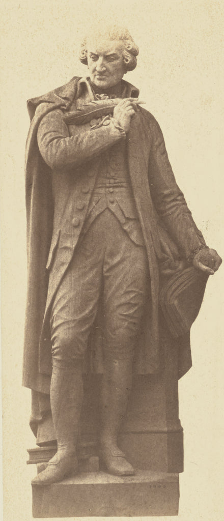 edouard Baldus:["Condorcet", Statue by Pierre Loison, Decora, Poster Print Wall Art