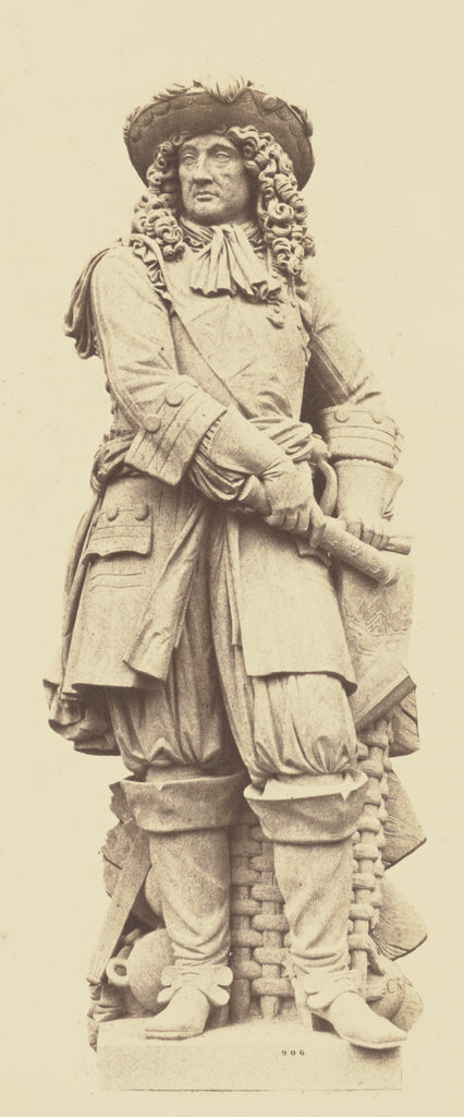 edouard Baldus:["Vauban", Statue by Gustave Crauk, Decoratio, Poster Print Wall Art